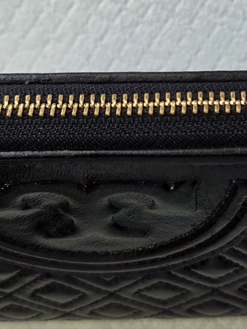 Tory Burch Black Quilted Black Leather Long Wallet from Fleming Collection EUC - Picture 6 of 13